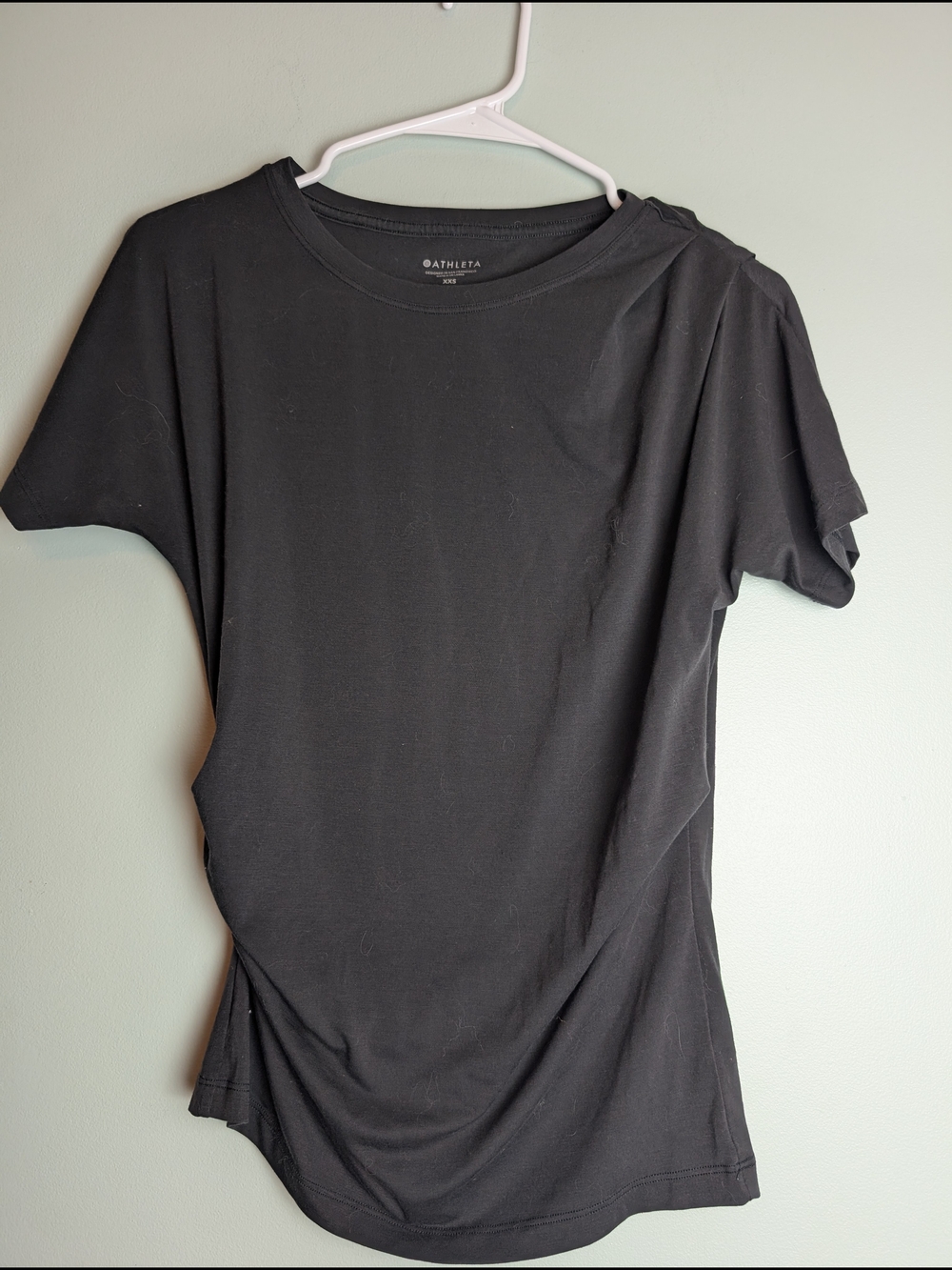 Athleta Black Crewneck Short Sleeve Tee - Relaxed Fit